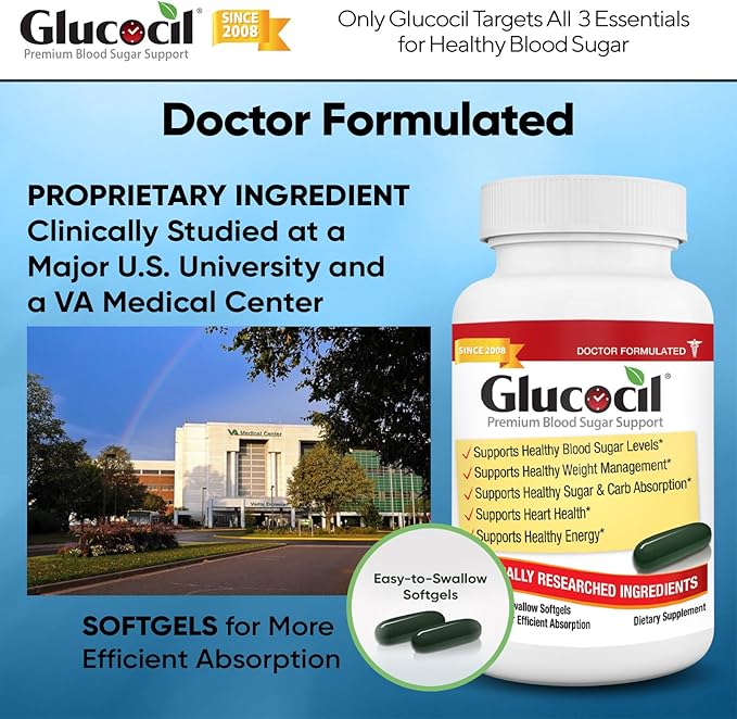 Glucocil – Premium Blood Sugar Support 2 Million 3 Essentials 2008, with