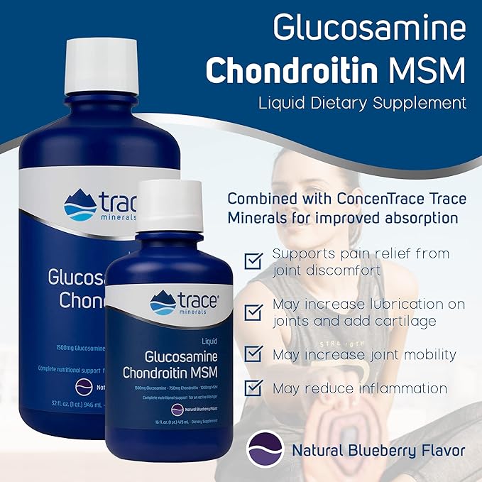 Trace Minerals | Liquid Glucosamine Chondroitin 32 Servings, 32 fl