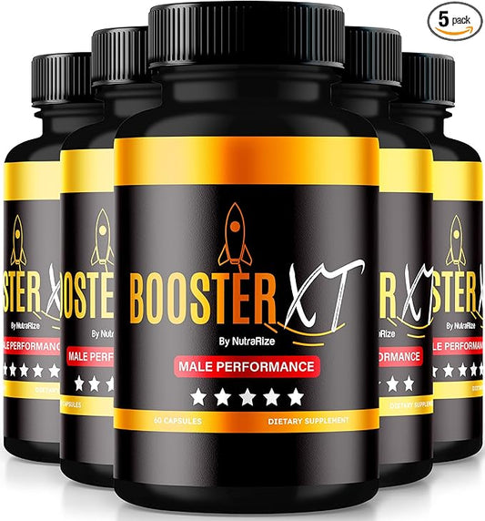 (5 Pack) Booster XT for Men, Booster XT Male Enhancing Capsules, Premium Formula to Support Daily Energy & Peak Performance, Multivitamin Pills for Overall Health, BoosterXT Reviews (300 Capsules)