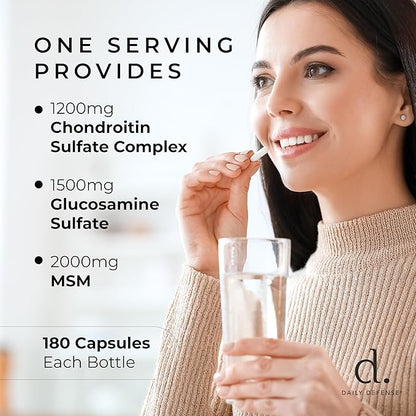 Glucosamine with Chondroitin & MSM Joint Supplement 180 Capsules,