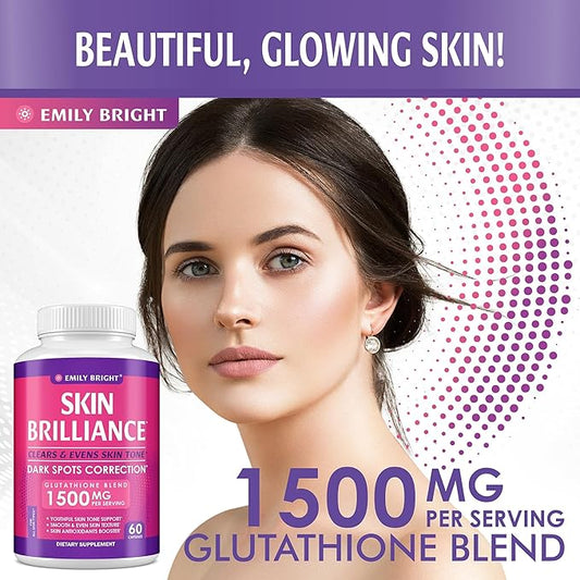 Glutathione Capsules - 1,500mcg Glutathione Supplement 60 Capsules