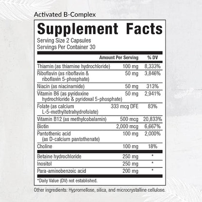 Equilife - Activated B-Complex, Super B-Complex (60 Veggie