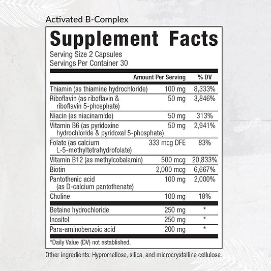 Equilife - Activated B-Complex, Super B-Complex (60 Veggie