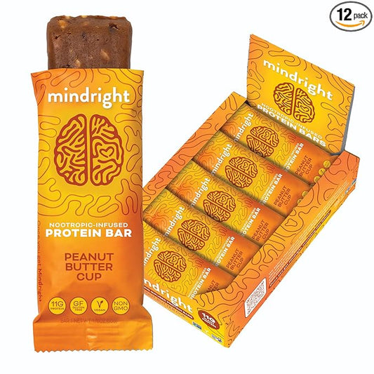 Mindright Superfood Vegan Protein Bar 12 (Peanut
