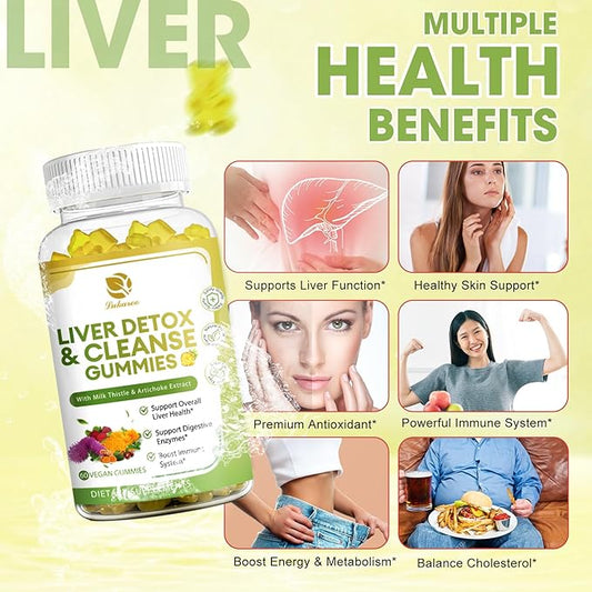 Liver Cleanse Detox & Repair Gummies 24 Potent w/3000MG Milk -120 Count