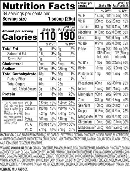 SlimFast Original, 2 Pack Of Rich 31.18 Oz 34 Servings
