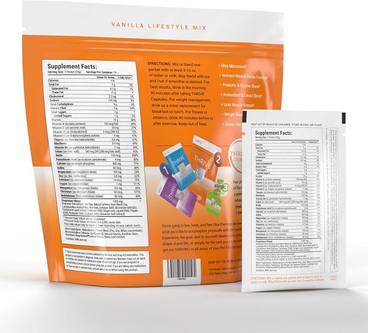 Le-Vel Thrive 2.0 Premium Vanilla Protein 16 Packets