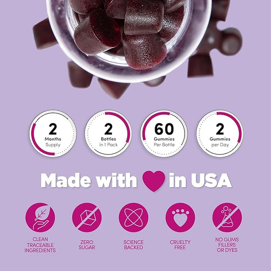 Beet Root Gummies with Grape Seed Extract Energy Supplements I Sugar Free Nitric Oxide Supplements for Men & Women I Heart Healthy Energy & Blood Pressure Support I 60 Gummies - Cherry Flavor