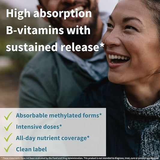 Super B-Complex – Methylated B Vitamins, B12 Methylcobalamin, 180 Small