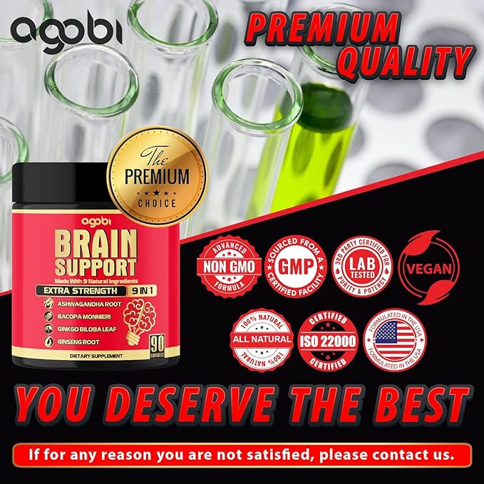 Brain Support Supplement for 3 Months 20:1, Gotu 90 Capsules