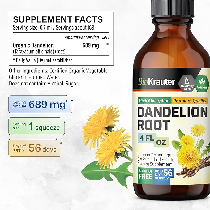Dandelion Root Tincture 4 Fl.