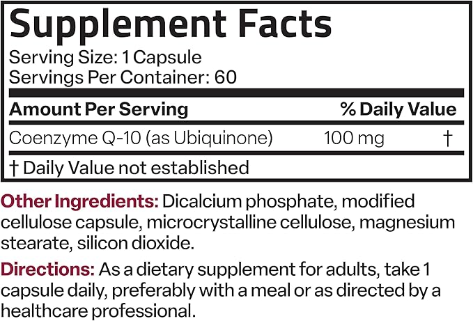 Bronson CoQ10 100 MG High Potency 60 Vegetarian
