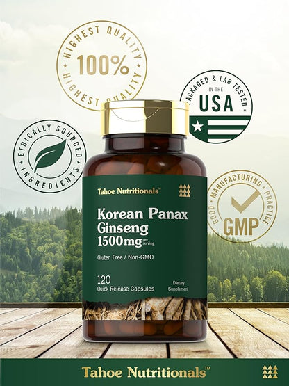 Carlyle Korean Panax Ginseng 1500mg | 120 Capsules