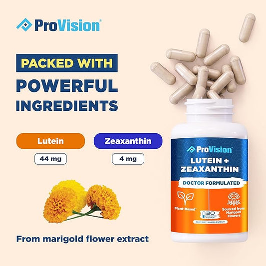 ProVision Lutein & Zeaxanthin Supplements Plant-Based 30 Capsules