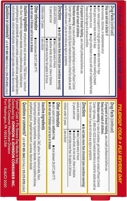 Tylenol Cold + Flu Severe Day 24 Count