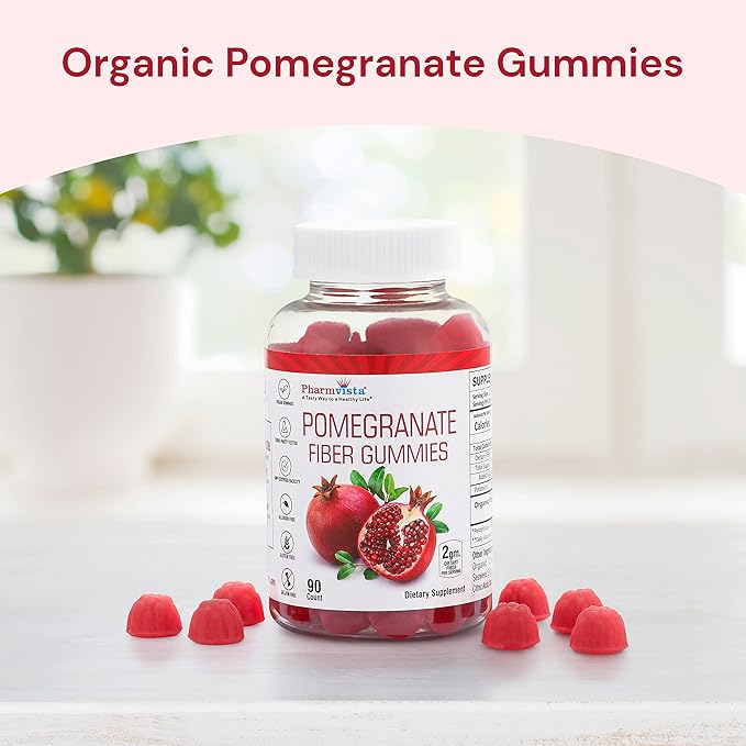 Pomegranate Fiber Gummies 100mg 90 Gummies