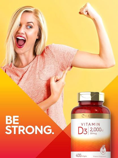 Carlyle Vitamin D3 2000IU Softgels 400 Count 50 mcg