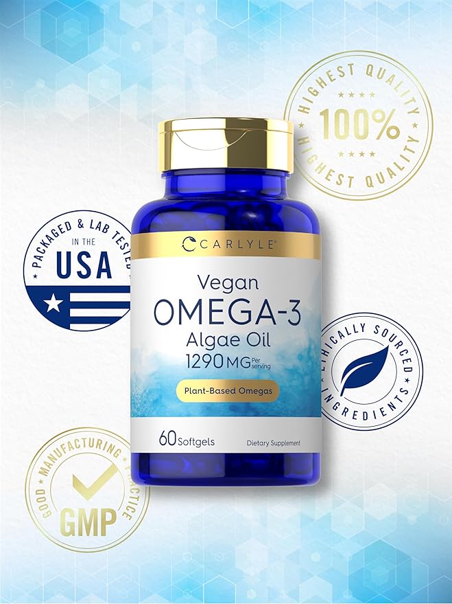 Carlyle Vegan Omega 3 Supplement 1290 mg 60 Softgels