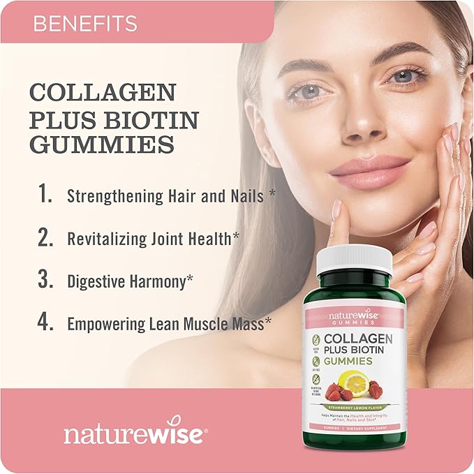 NatureWise Collagen Gummies 1 & 3 Collagen 180 Count[3-Month Count[3-Month Supply]