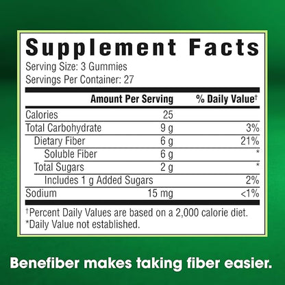 Benefiber Prebiotic Fiber Supplement Gummies 81 Count