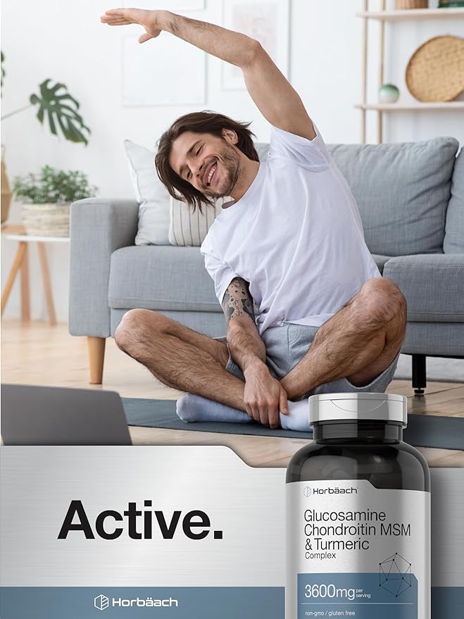 Horbäach Glucosamine Chondroitin MSM 3600 mg 360 Caplets