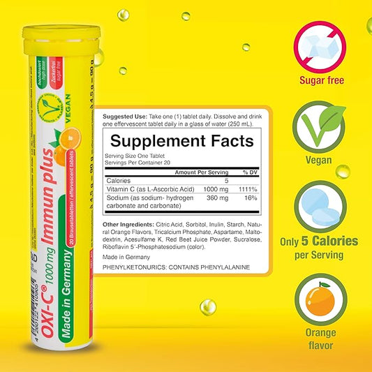 T&D Oxi C 1000 mg Vitamin C 40 Vegan