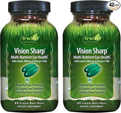 Irwin Naturals Vision Sharp Multi-Nutrient Eye Health 42 Liquid 2 - Omega-3s - 42 Total