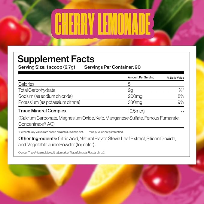 Dr. Price Electrolytes Powder No Sugar - Electrolyte Mix - Hydration Drink - Keto Electrolyte - Fasting Electrolyte - Water Enhancer, Non-GMO, Gluten Free, Sports Drink - 90 Servings Cherry Lemonade