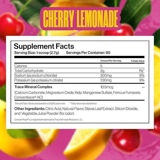 Dr. Price Electrolytes Powder No Sugar - Electrolyte Mix - Hydration Drink - Keto Electrolyte - Fasting Electrolyte - Water Enhancer, Non-GMO, Gluten Free, Sports Drink - 90 Servings Cherry Lemonade