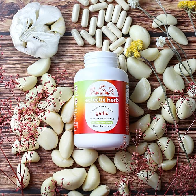 Eclectic Institute Raw Freeze-Dried Non-GMO Garlic Capsules 120 CT
