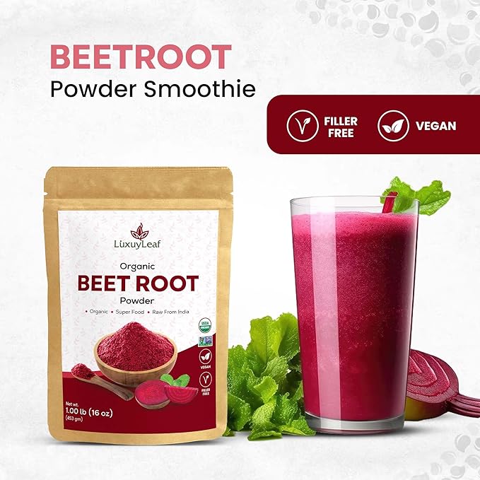 100% Pure & Natural Superfood Supplement, Rich in Nitrates, Antioxidant & Essential Nutrients, Boosts Energy & Supports Heart Health, Non-GMO & Vegan-Friendly (Organic Beetroot Powder)