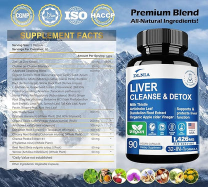 Liver Cleanse Detox Milk Thistle- 90