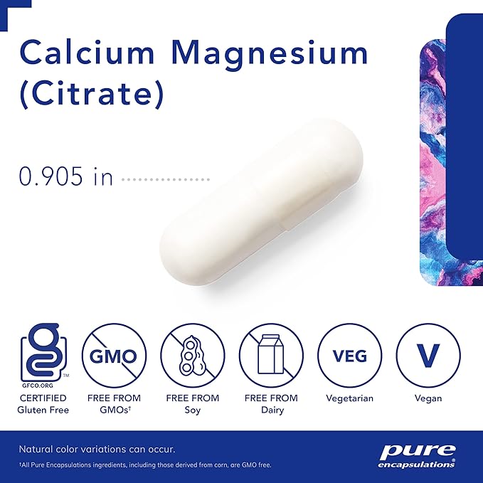 Pure Encapsulations Calcium Magnesium (Citrate) 240 g 240 g 180 Capsules