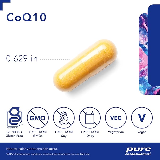 Pure Encapsulations CoQ10 60 mg Q10 Supplement 120 Capsules