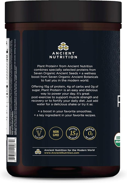 Ancient Nutrition Plant Based Protein Powder, 15g Protein 12 Serving