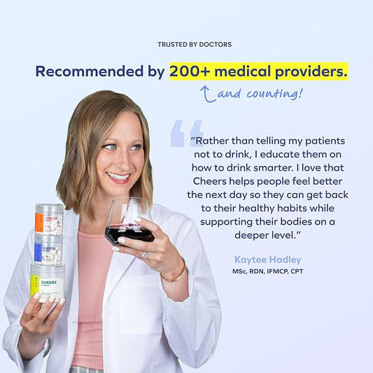 Cheers Restore | Supplement with DHM + L-Cysteine | Feel Better After Drinking & Support Your Liver | 36 Doses | Dihydromyricetin, Cysteine, Prickly Pear, B-Vitamins, Ginger