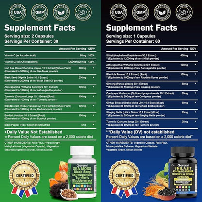 Sea Moss and Shilajit Bundle (2 Pack)
