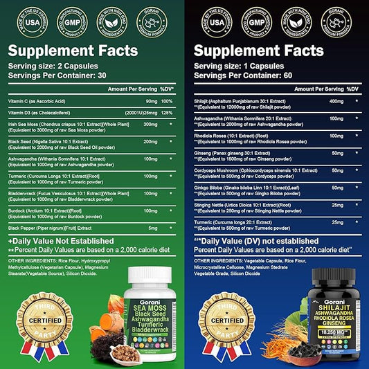 Sea Moss and Shilajit Bundle (2 Pack)