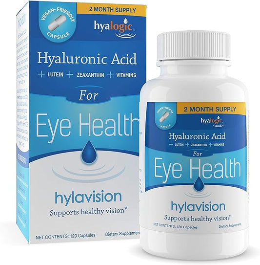HylaVision Eye Health Supplements: Hyaluronic Acid, (120 Capsules)—