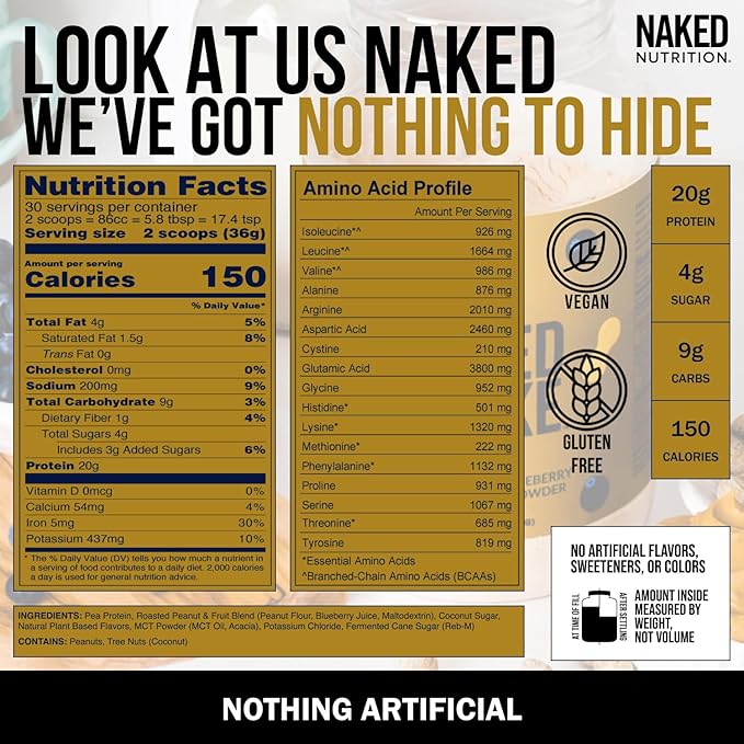 NAKED Shake - Peanut Butter Blueberry 30 Servings