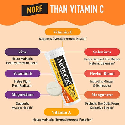 Airborne 1000mg Vitamin C with Zinc, 30 Fizzy
