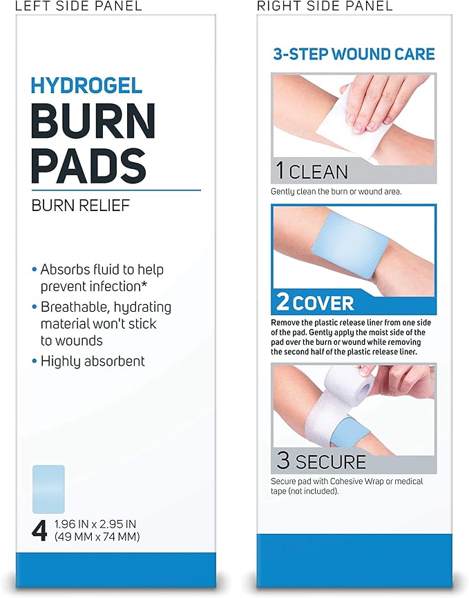 Care Science Hydrogel Sterile Burn Dressing 4 ct