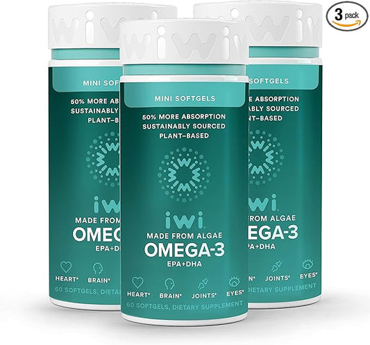 Iwi Life Omega-3, 180 Mini Softgels (90 Servings), 3 with