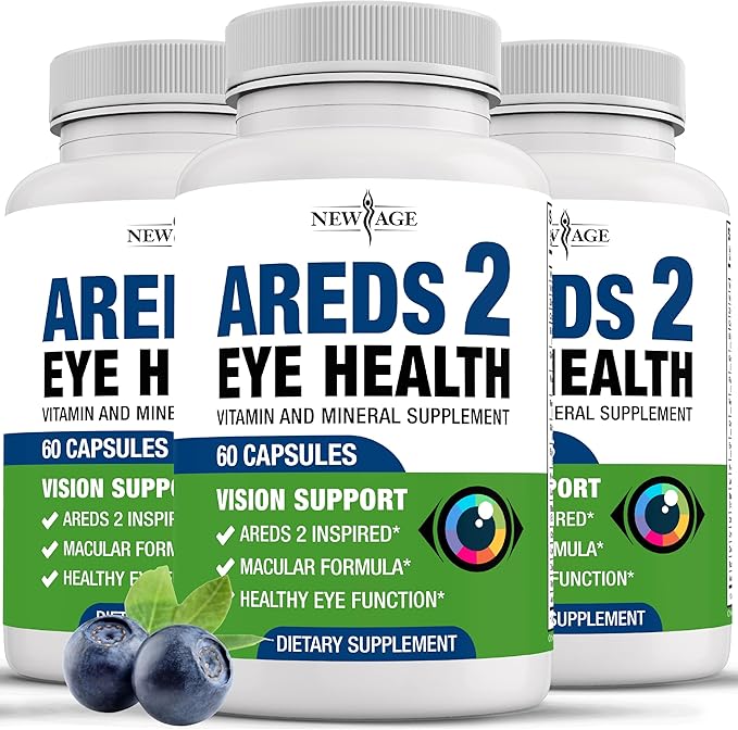 NEW AGE AREDS 2 Eye Vitamin 6000mg Lutein 180 Count
