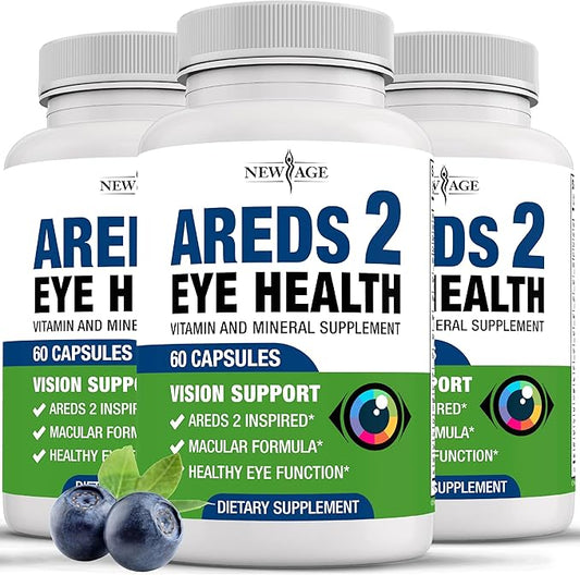 NEW AGE AREDS 2 Eye Vitamin 6000mg Lutein 180 Count