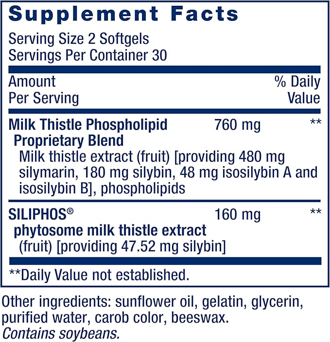 Life Extension Advanced Milk Thistle, silymarin, 60 softgels