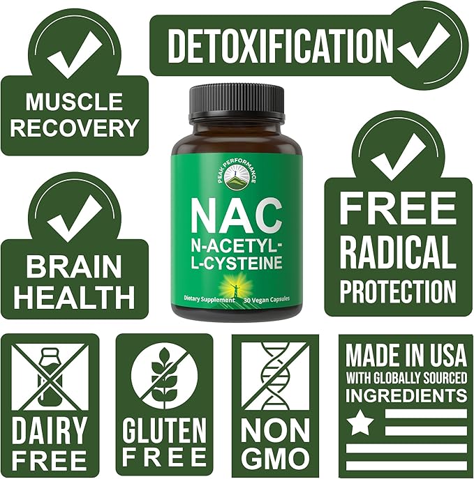 NAC Supplement N-Acetyl Cysteine. Glutathione Precursor 600mg Capsules 600 mg
