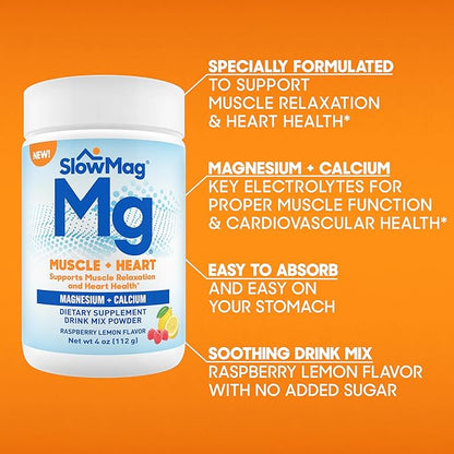 SlowMag® Muscle + Heart, Magnesium & 4 oz