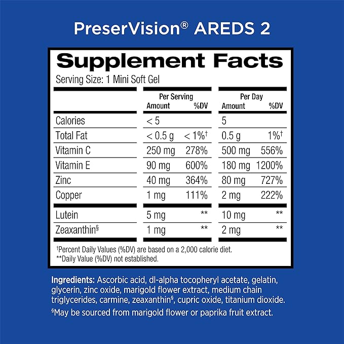 PreserVision AREDS 2 Eye Vitamin & 210 Softgels