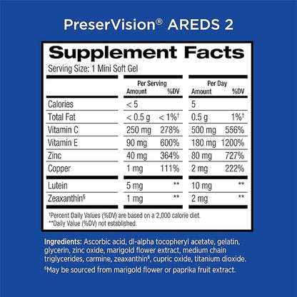 PreserVision AREDS 2 Eye Vitamin & 210 Softgels